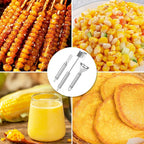 3 Pcs Corn Cob Peeler, Corn Stripper, Corn Holder, Corn Peeler with long handle Stainless Steel Corn Cob Stripper Tool, Efficient Design Perfect for Dining Enthusiasts