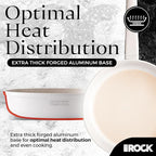 THE ROCK SOHO 8-Inch Ceramic Non Stick Frying Pan – Nothing Sticks, Never Warps, Lasts Longer, Non Toxic Skillet with Heat-Resistant Handle, PTFE PFOA & PFAS Free, Oven & Dishwasher Safe, Cream