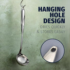 Zulay Kitchen Stainless Steel Soup Ladle - 13” Large Ladle for Soups, Stews & Sauces - Durable, Heat-Resistant, Rust-Proof & Dishwasher Safe Kitchen Utensil with Ergonomic Handle