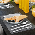 Silverware Set, 40 Piece Premium Stainless Steel Flatware Set for 8, Heavy Duty Silverware Cutlery Sets with Wavy Patterns, Spoons and Forks Set, Mirror Polished, Dishwasher Safe