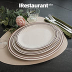 Stoneware Narrow Rim Commercial Grade Dinnerware (Brown Speckle, Platter 11.5" x 8.5")