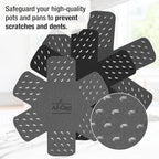 All-Clad Pot Protectors & Silicone Grip Set: Pot and Pan Protectors for Kitchen Organization, 100% Silicone Heat Resistant Grip Set, 8-Piece