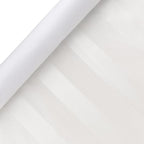 Luxury Table Protector Pad, 2 in 1 Table pad + Great Looking Tablecloth - Heat Resistant, Spill & Stain Proof - Flannel Backing (54x126, White - Silk Stripe)