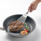 11.8inch Stainless Steel Spatula for Kitchen Use, Slotted Spatulas, Frying Spatula with Thin Edge for Turning and Flipping,2pcs