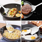 14.3-in Spatula Set, 18/0 Stianless Steel Heavy Duty Turner & Slotted Spatula, Kitchen Cooking Utensils Set, High Heat Resistant, Grilling Frying Serving Food, Pack of 2
