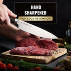 Cutluxe 3-Piece Chef Knife Set – Ultra Sharp Japanese Kitchen Knives, High Carbon Stainless Steel Blades, Full Tang Pakkawood Handles – Shinobi Series