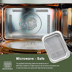 11"x 7.5" Sturdy Aluminum Foil Pans + Lids (5 Pack), 2X Thicker Heavy Duty for Oven, Grill, Microwavable Cooking Baking, Reusable Freezable Dishwasherable Disposable Tin Pot Container 74oz