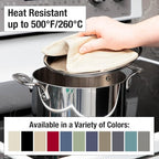 All-Clad Premium Pot Holder & Hot Pad: Heat Resistant to 500 Degrees - 100% Cotton, 10"x6.25" Hot Pad for Kitchen and Barbeque, (2-Pack), Almond
