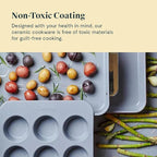 Caraway Nonstick Ceramic Bakeware Set (11 Pieces) - Baking Sheets, Assorted Baking Pans, Cooling Rack, & Storage - Aluminized Steel Body - Non Toxic, PTFE & PFOA Free - Slate
