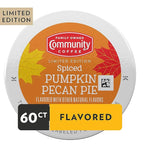 Community Coffee Spiced Pumpkin Pecan Pie Flavored Keurig Coffee Pods, 60 Count, Limited Edition, Medium Roast, 10 count (Pack of 6)