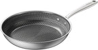 Redchef Non Stick Frying Pans, Hybrid Ceramic Frying Pan, Nonstick Skillet with Stay-Cool Handle, Non Toxic, PFAS PFOA & PTFE Free, Dishwasher & Oven Safe, Compatible All Cooktops (Black, 10 inch)