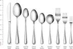 New Star Foodservice Bead Pattern, Stainless Steel, 60-Piece Flatware Set