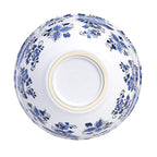 Amazon Basics Nesting Melamine Mixing Round Bowl with Lid and Non-Slip Base, 5 Sizes, Blue and White Floral, Set of 10, 4 quarts, 3 15/16",7 9/16",8 7/8",10",11 1/4"