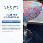 Snowy River Americas, Cocktail & Margarita Sugar Rimmer - Vibrant Naturally Colored Sugar for Cocktail Rimming, Baking & Decorating, Medium Crystal - 8oz