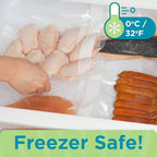 Home Logic Vacuum Bags for Food Sealer Pre-Cut Combo Pack 16gal & 32qt for Freezer and Sous Vide - Microwave Safe Clear