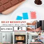 3 Pieces Silicone Break Apart Chocolate Molds, Square Non-Stick Candy Bar Mold, Reusable Protein and Candy Chocolate Mold
