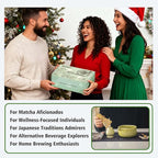 Matcha Whisk Bowl Set, 7PCS All-in-One Japanese Tea Set Includes Matcha Bowl with Spout, Bamboo Whisk (Chasen) with Stand, Scoop, Sifter, Complete Kit for Ceremony, Gift for Matcha Tea Lovers(Ivory)