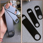 100 Pack Flat Beer Bottle Opener 3.5 inch Stainless Steel Flat Bottle Opener Black Beer Bottle Openers for Bartender Kitchen Bar Restaurant (3.5 Inch)