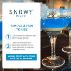 Snowy River Sky Blue, Cocktail & Margarita Sugar Rimmer - Vibrant Color Glass Rimming Sugar with Medium Crystal Texture - 8oz