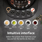 Vianté Electric Kettle With Infuser For Loose Leaf. Hot Tea Maker With Temperature Control And Automatic Shut Off. Tea Kettle With Brewing Programs. 1.5 Liters Capacity | Black Color