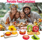 Zyphora 5-Piece Avocado Saver and Tomato Holder Set – 4 Reusable Silicone Food Storage Containers + 1 Fruit Peeler, Stretch Pods for Fruit & Veggie Storage
