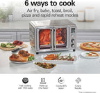 Hamilton Beach Sure Crisp 6-in-1 XL Digital Air Fryer Toaster Oven Combo, With Easy-Access French Doors, Bake, Broil, Toast, Pizza & Reheat Functions, 0.9 cu. ft. Capacity, Stainless Steel (31191)