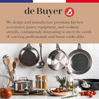 De Buyer Blue Carbon Steel Crepe & Tortilla Pan - 9.5” Diameter, 7.5” Cooking Surface - Ideal for Making & Reheating Crepes, Tortillas & Pancakes - PFAS, PFOA & PFOS Free - Made in France