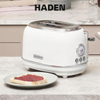 Haden Chelsea 2 Slice Wide Slot Toaster with Adjustable Browning Control, Ivory & Chrome