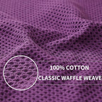 Homaxy 100% Cotton Waffle Weave Kitchen Dish Towels, Ultra Soft Absorbent Quick Drying Cleaning Towel, 13 x 28 Inches, 6-Pack, Purple
