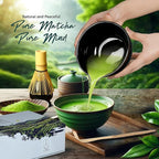 6 Pcs Matcha Whisk Set | Matcha kit with Black Bowl, Bamboo Whisk, Scoop, Sifter, Holder for whisk & Cleaning Cloth, Traditional Matcha Set in Magnetic Gift Box