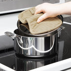 All-Clad Premium Pot Holder & Hot Pad: Heat Resistant to 500 Degrees - 100% Cotton, 10"x6.25" Hot Pad for Kitchen and Barbeque, (1-Pack), Cappuccino