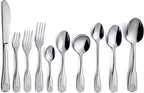 New Star Foodservice 58260 Shell Pattern, 18/0 Stainless Steel, Serving Spoon, 8.4-Inch, Set of 12