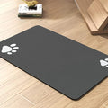 Pet Feeding Mat-Absorbent Dog Mat for Food and Water Bowl-No Stains Quick Dry Dispenser Mat-Dog Accessories Pet Supplies-Bowl for Messy Drinkers（Darkgrey,16"x24"