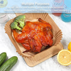 100PCS Air Fryer Paper Liners, Disposable Non-Stick Air Fryer Parchment Paper Fit 4-8QT Air fryer Basket Oil Resistant, Waterproof Baking Paper Roasting Microwave (Square,8 Inch)
