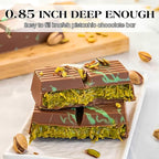 1 Pc Chocolate Bar Mold Deep Dubai 0.85 Inch Stuffed Large Chocolate Molds Silicone Break Apart Thick Silicone Molds for Candy Bar (8 Snap）