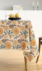 ISAENNE Designer Bohemian Floral Extra Long TableclothRectangle,Linen Colorful Table Cloth,Wrinkle Resistant Decor Tablecloths for Dining Thanksgiving Kitchen Christmas,63"*110"-Estevan B