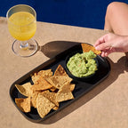 madesmart dipware Small Serving Plate, Collapsible & Removable Dip Bowl for Salsa, Queso, Sald, Olives, Premium Dishwasher & Microwave Safe, Multipurpose Plate & Bowl, Ocean