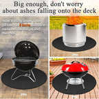 Round Fire Pit Mats for Under Fire Pit Compatible with Solo Stove, Accessories Compatible with Solo Stove , 3-Layer Fireproof Esay to Clean Grill Mats for Outdoor Grill to Protect the Deck, 39in