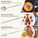 Silverware Set for 6, 30 Piece Flatware Set, Cutlery Tableware set Include Spoons And Forks Set, Stainless Steel Utensil Set, Matte polished Finish, Dishwasher Safe
