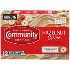 Community Coffee Hazelnut Creme Flavored 12 Count Keurig K-Cup Coffee Pods, Medium Roast, 12 Count (Pack of 1)