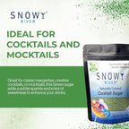 Snowy River Green, Cocktail & Margarita Sugar Rimmer - Vibrant Color Glass Rimming Sugar with Medium Crystal Texture - 4oz