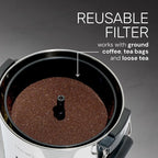 HomeCraft 45-Cup Coffee Urn and Hot Beverage Dispenser with Double Dripless Faucet, Quick-Brewing, Stainless Steel