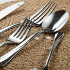 Alata Alice 30-Piece Silverware Set Stainless Steel Flatware Set,Service for 6,Mirror Polished Cutlery Set,Dishwasher Safe