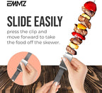 Grilling Skewer–16.5"flat metal skewers with removable Slider (set of 10) Storage Bag stainless steel skewers for BBQ-kebab koobideh-Skewers for kabab Barbecue meat vegetable-Grill sticks for camping