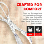 Chef Craft Premium Salad Scissor Tongs, 11.25 inch, Clear