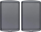 GoodCook Everday Nonstick Carbon Steel 17 x 11-Inch Baking Sheet Set, 2 Pack – Medium Sized Carbon Steel Cooking Pans, Bakeware Set, Cookie Sheets for Baking, Oven Pan Set
