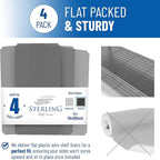 Sterling Shelf Liners Wire Rack Covers: Long-Lasting Shelf Liner Cover for Wire Shelving: Premium Cover Mats for Shelves in Pantry, Closet, etc: 18x36 Inch: Graphite, Set of 4