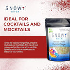 Snowy River Holiday, Cocktail & Margarita Sugar Rimmer - Vibrant Naturally Colored Sugar for Cocktail Rimming, Baking & Decorating, Medium Crystal - 4oz