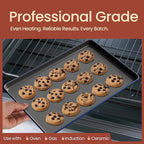 Bakken 8-Piece Ceramic Coated Bakeware Sets, Nonstick Aluminized Steel Pans with Muffin, Loaf, Cake, Roasting Pan, & Cooling Rack, Oven Safe Up To 500°F, Dishwasher Safe, BPA, PTFE & PFAS Free, Blue