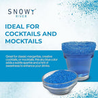 Snowy River Sky Blue, Cocktail & Margarita Sugar Rimmer - Vibrant Color Glass Rimming Sugar with Medium Crystal Texture - 8oz